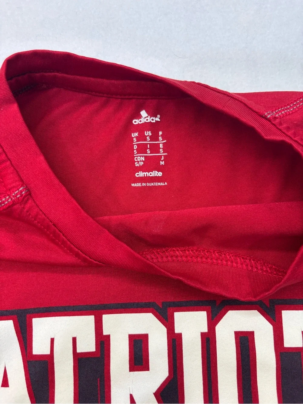 adidas Red 'Patriots 4-Life' Graphic Short Sleeve Tee